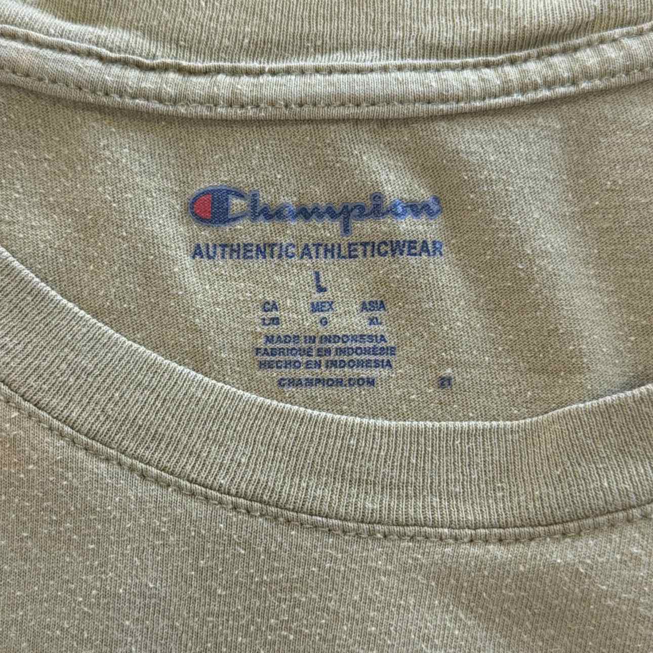 Champion Size L Green Preloved MENS T-shirt