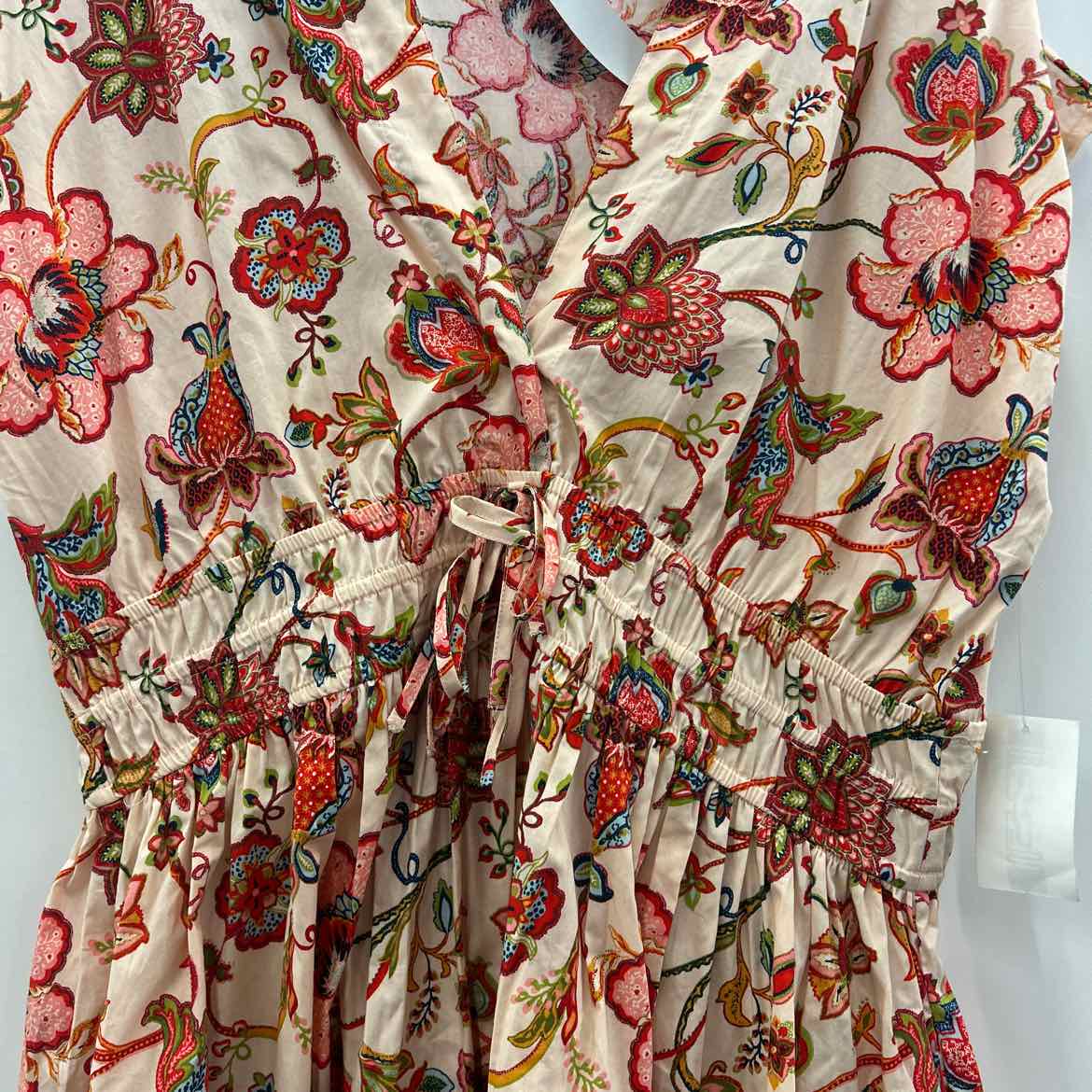 CeCe Women's Cotton Short-Sleeve V-Neck Dress - Poppy Red