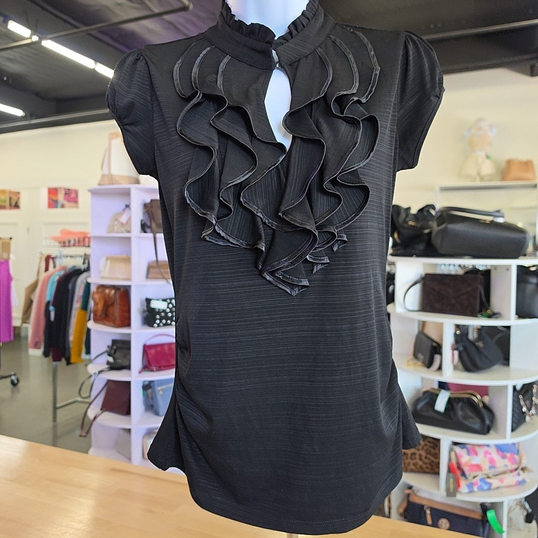 Heart soul Size M Black Preloved Blouse SS
