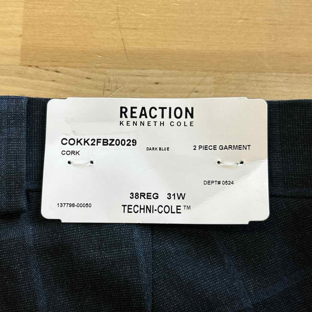 Kenneth Cole Reaction Men's Techni-Cole Slim-Fit Stretch Suit Pants - Dark Blue