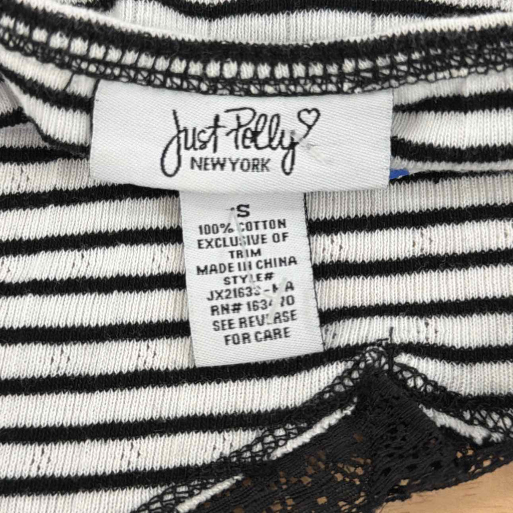 Just Polly Size S Black White New Tank