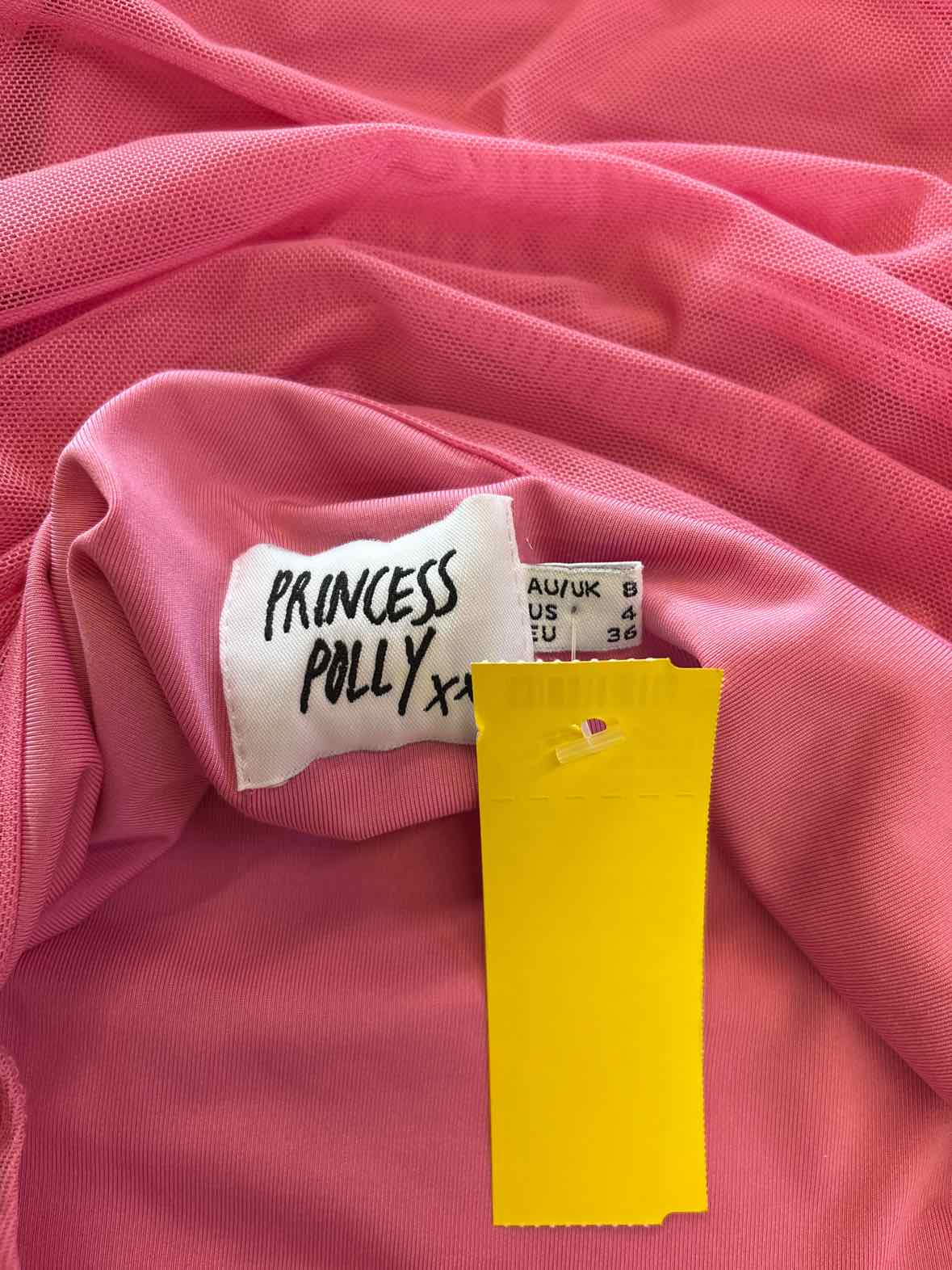 Princess Polly Size 4 Pink Mesh Dress