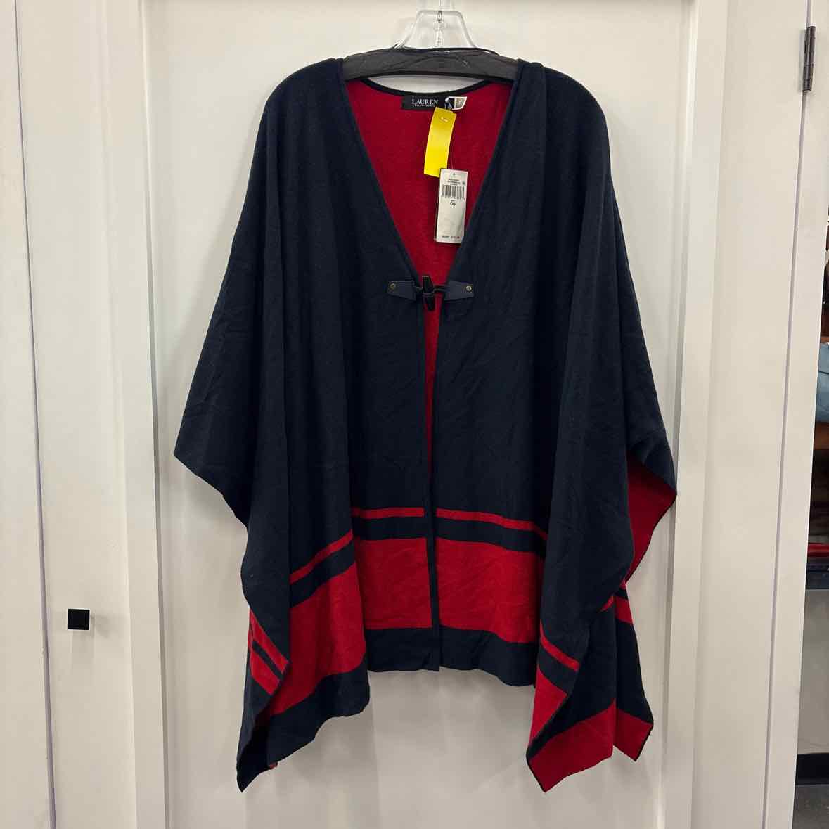 Ralph Lauren Size One Size Navy/Red Poncho