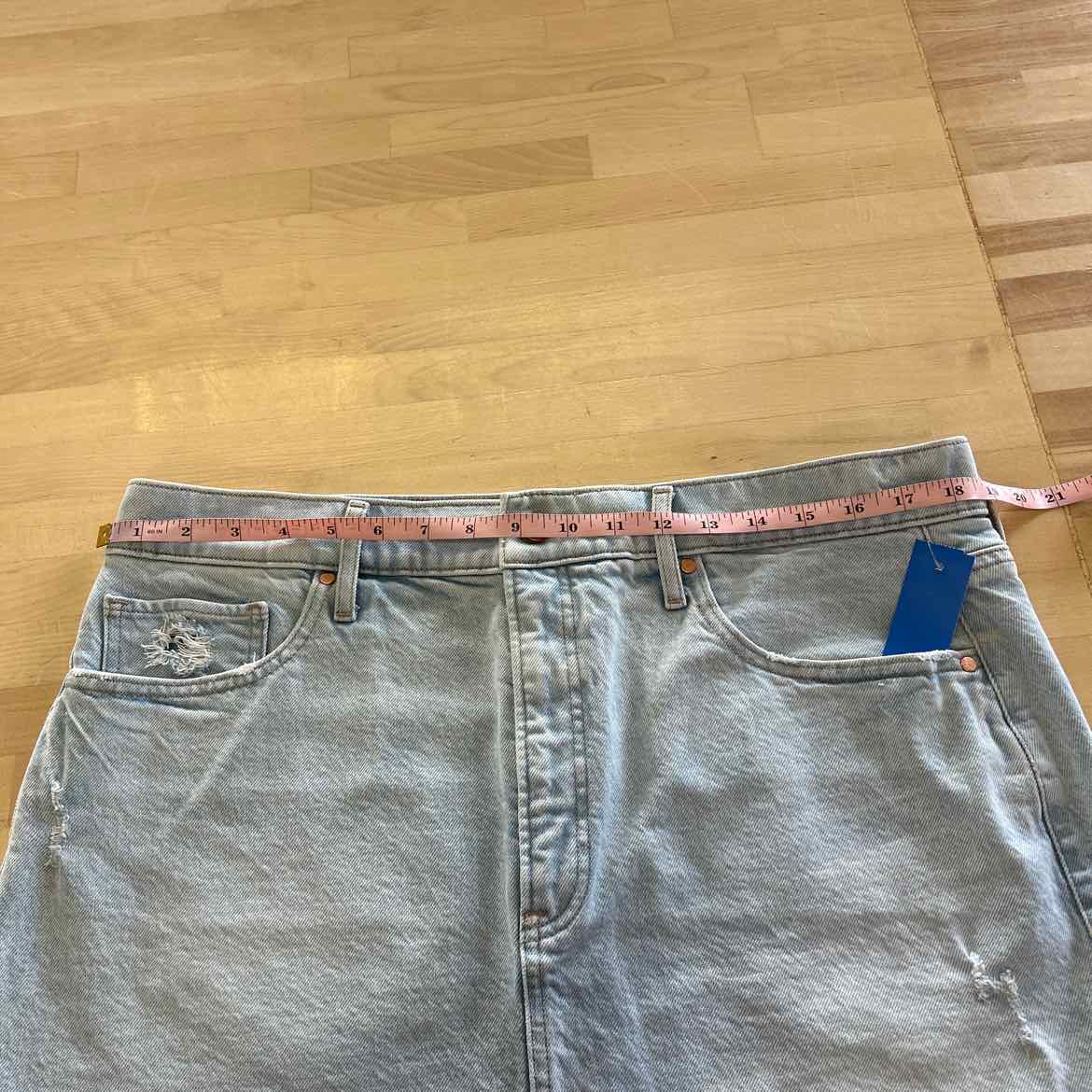 Express Size 14 Blue Denim Preloved Skirt