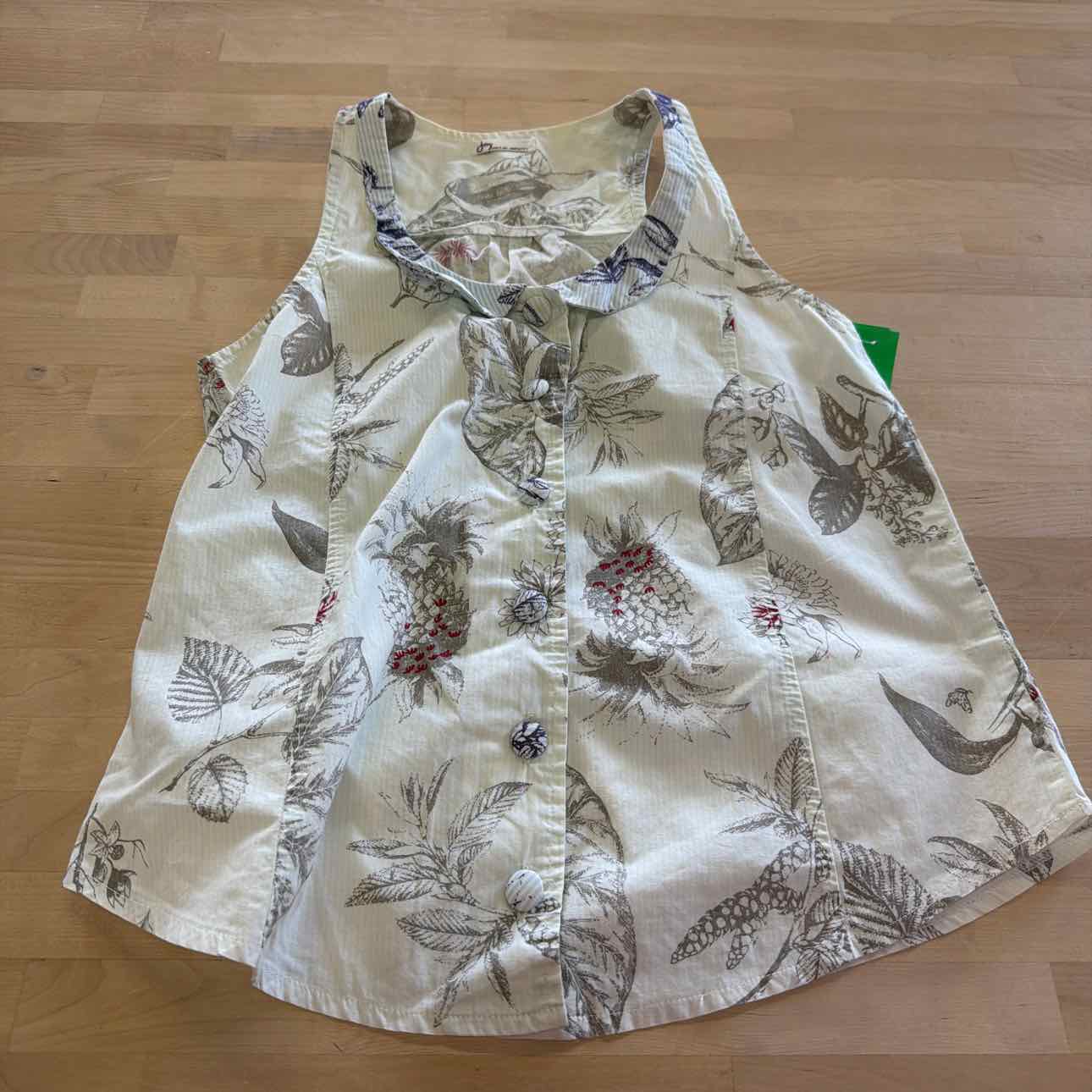 Joy Size M Gray Faille Preloved Sleeveless