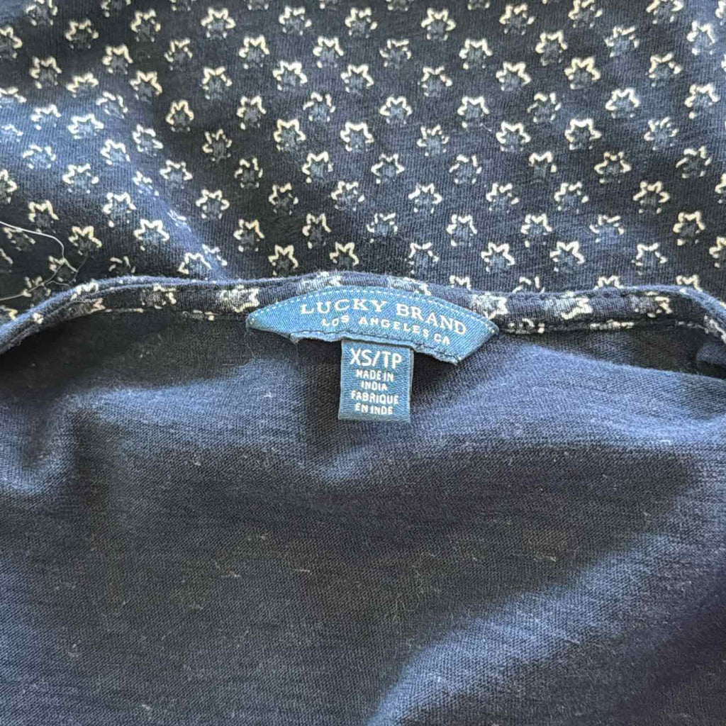 Lucky Brand Size XS Blue Preloved Blouse SS