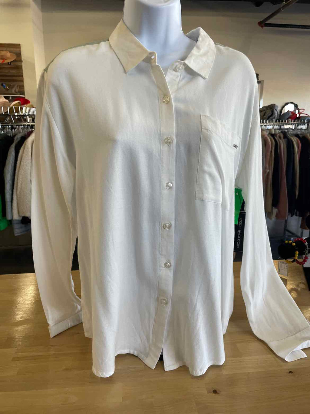 Volcom Size XS White Long Sleeve