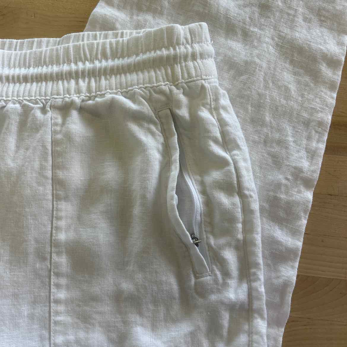 Athleta Size 16 White Linen Preloved Jogging Pants