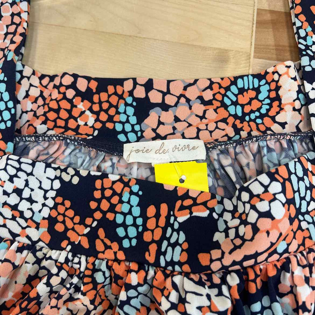 Joie de vivre Size M Blue & Orange Preloved Dress