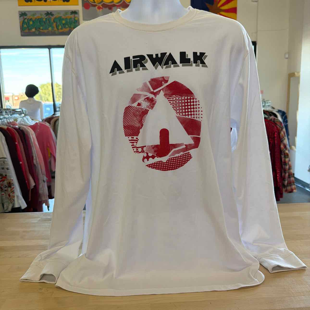 Airwalk Size XL White New MENS Long Sleeve Shirt