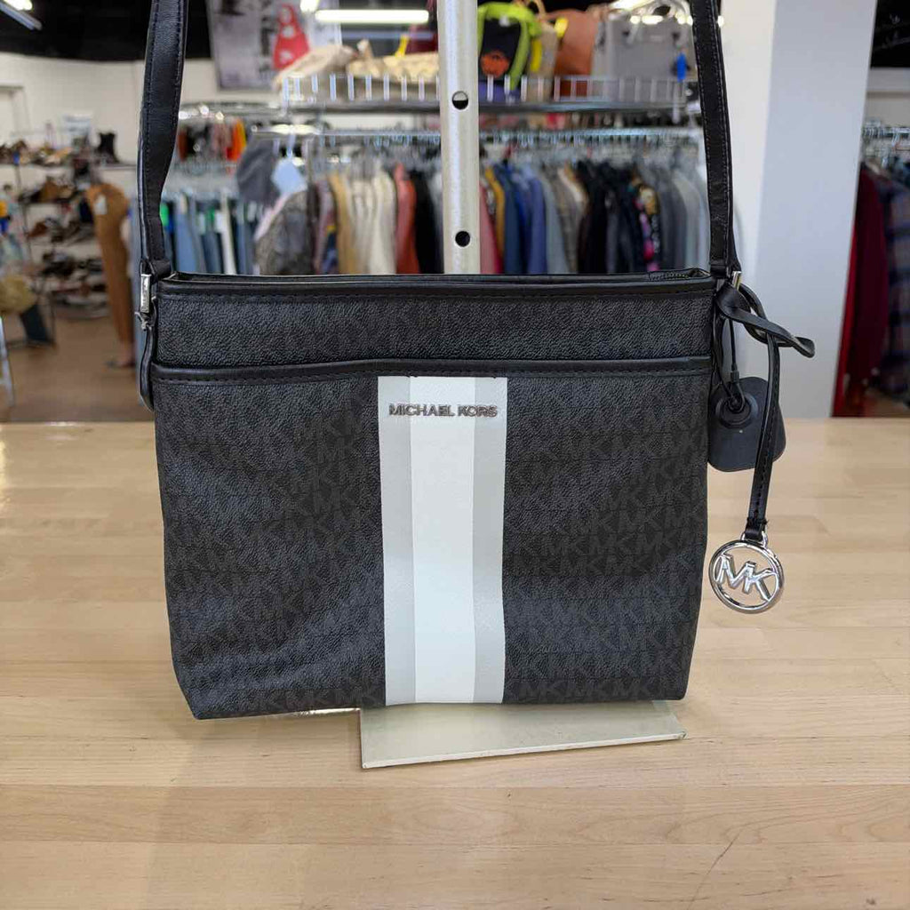 Michael Kors Black Square Leather Crossbody