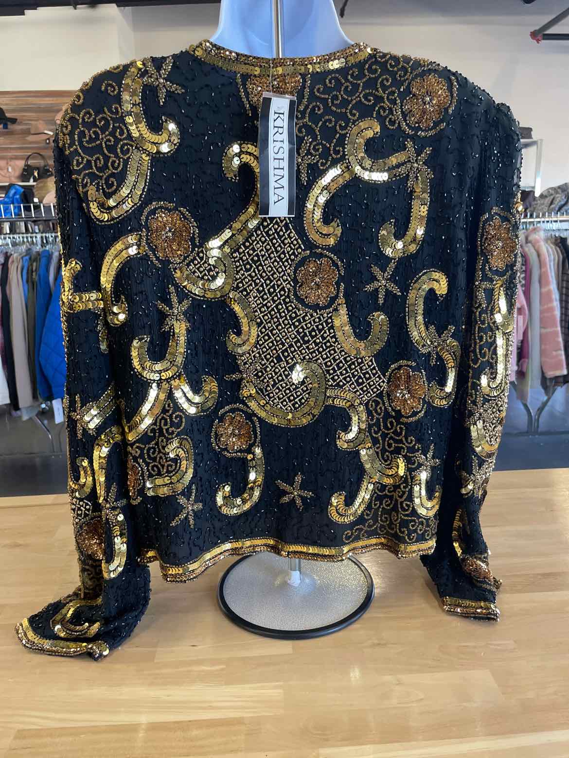 Krishma Size 1X Black & Gold Jacket