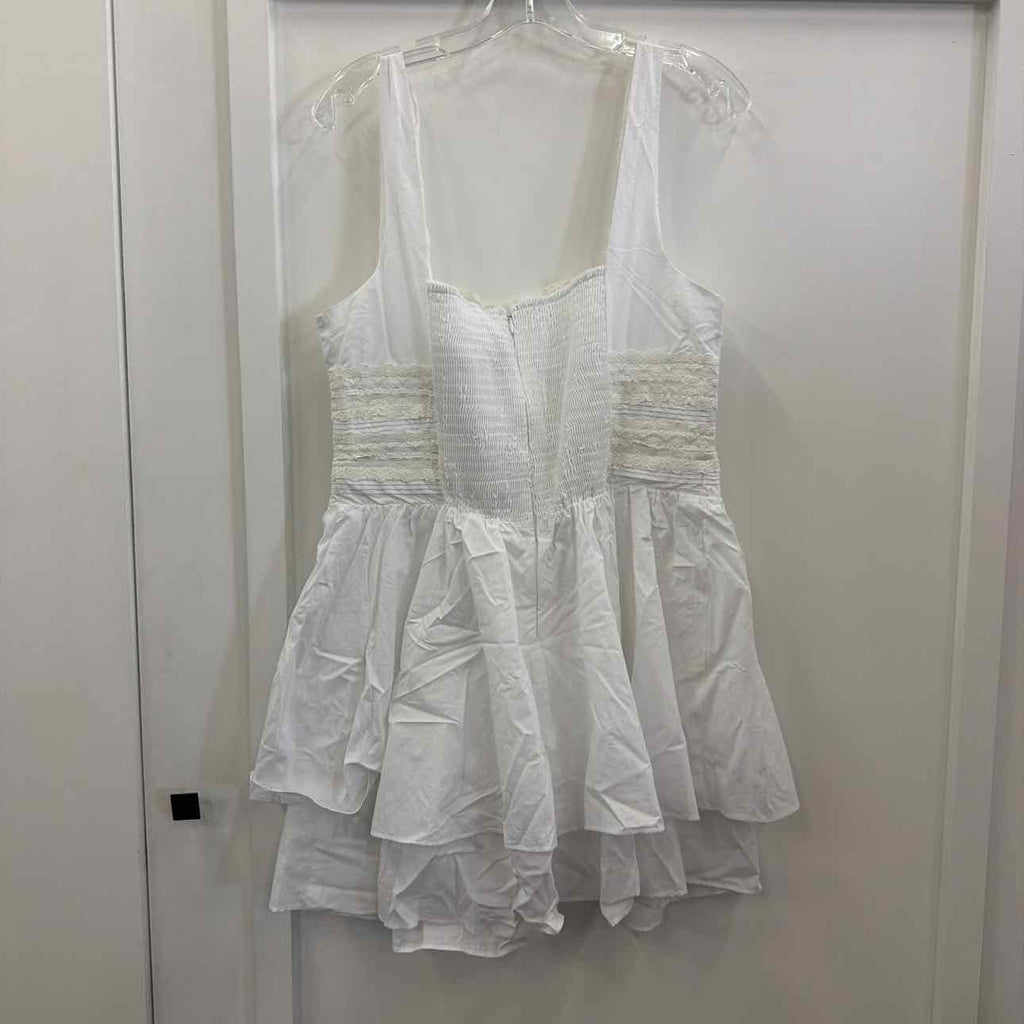 Astr the Label Women's Melaine Lace-Trim Fit & Flare Mini Dress - White