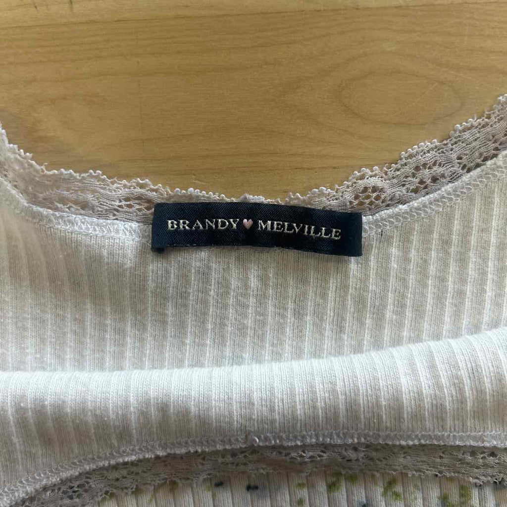 Brandy Melville Size White Fabric Tank