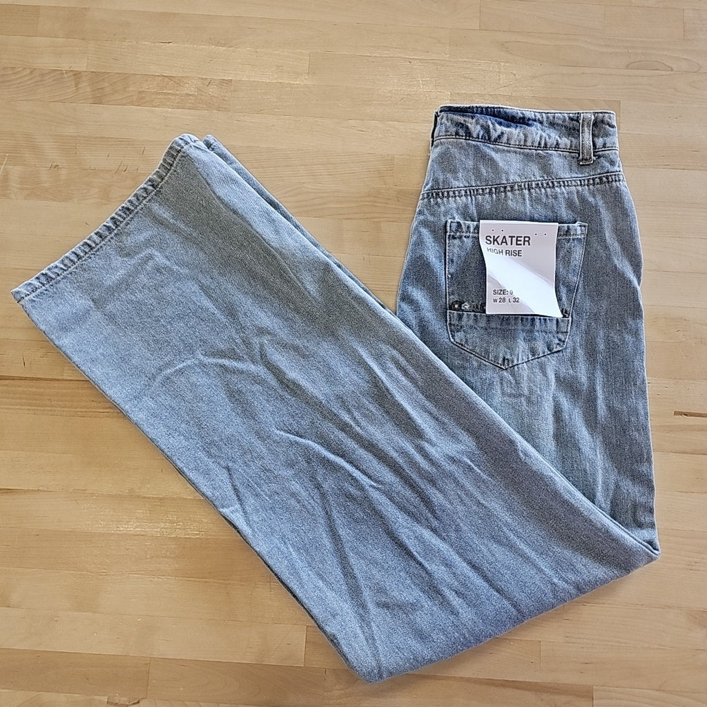 Indigo Rein Juniors' High-Rise Embroidered Wide-Leg Jeans - Light Blue - 9