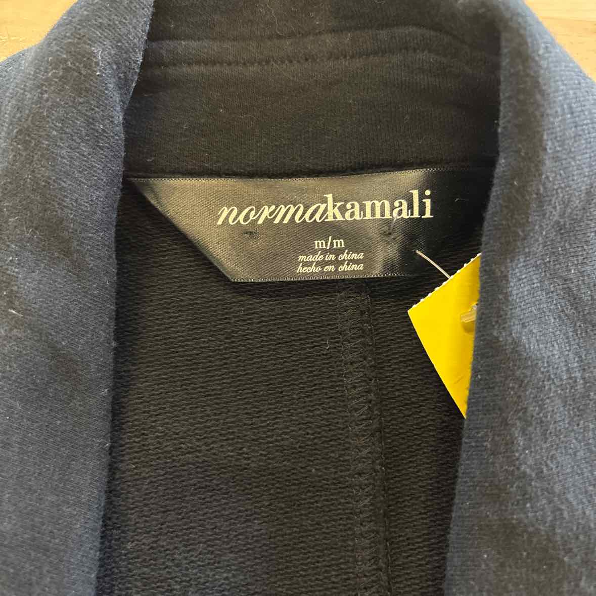 Norma Kamali Size M Black Double Breasted Pea Coat
