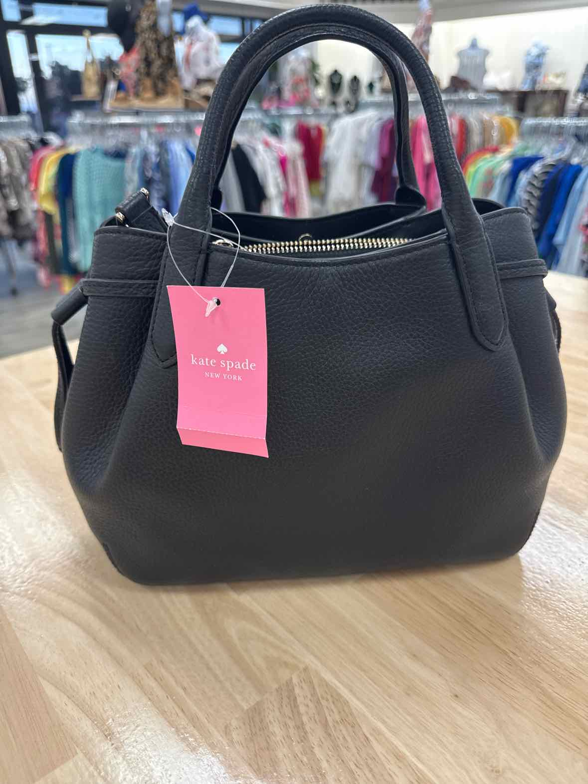 Kate Spade New York Womenâ€™s Pebbled Leather Dumpling Satchel Bag Black