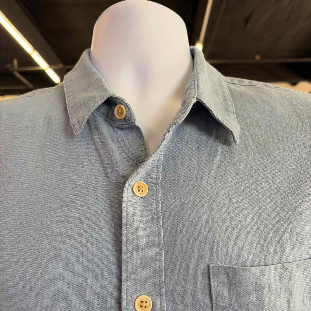 Lucky Brand Size M Blue Preloved MENS Button Down Shirt