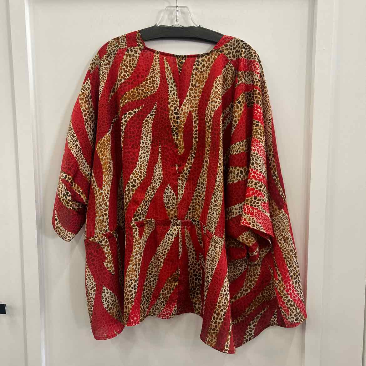 rafaella Size L Red Polyester Preloved Coverup