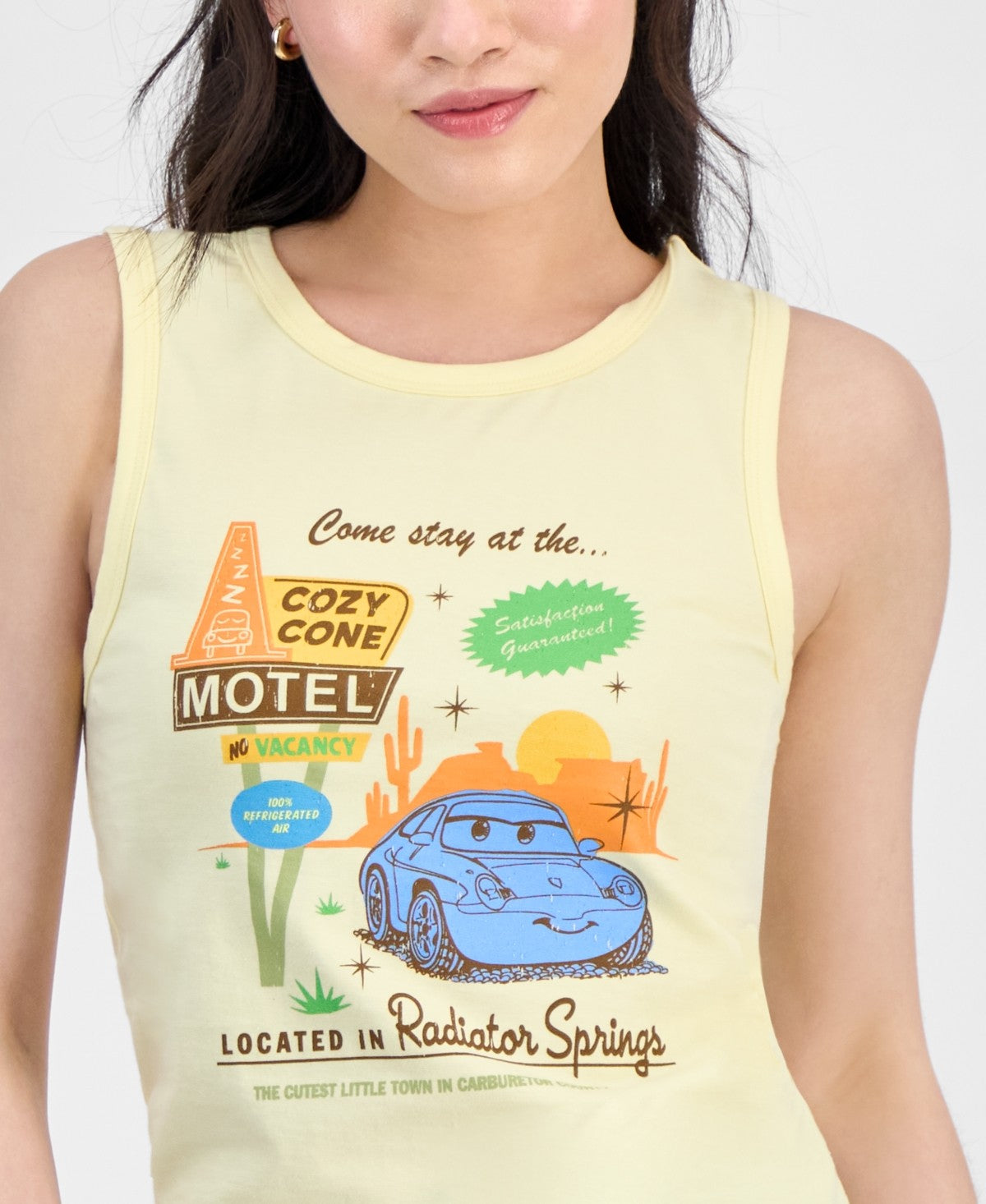 Disney Juniors' Cars Radiator Springs Graphic Tank Top - Yellow