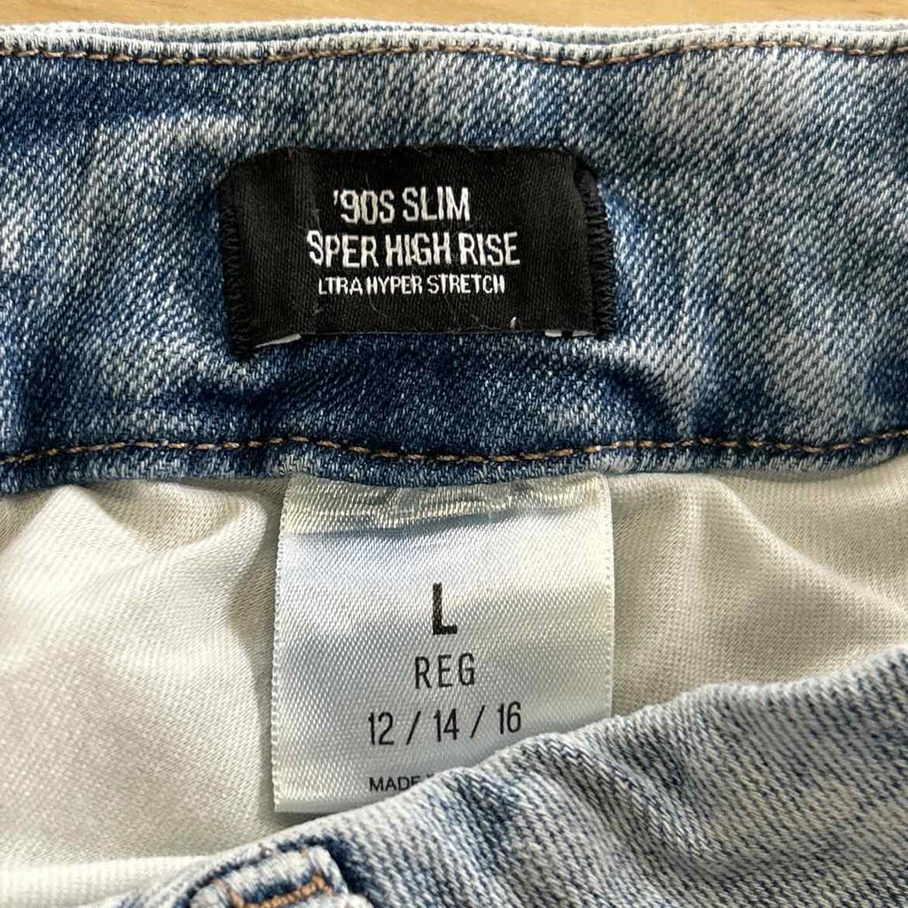 Express Size L Blue Denim Preloved Jeans