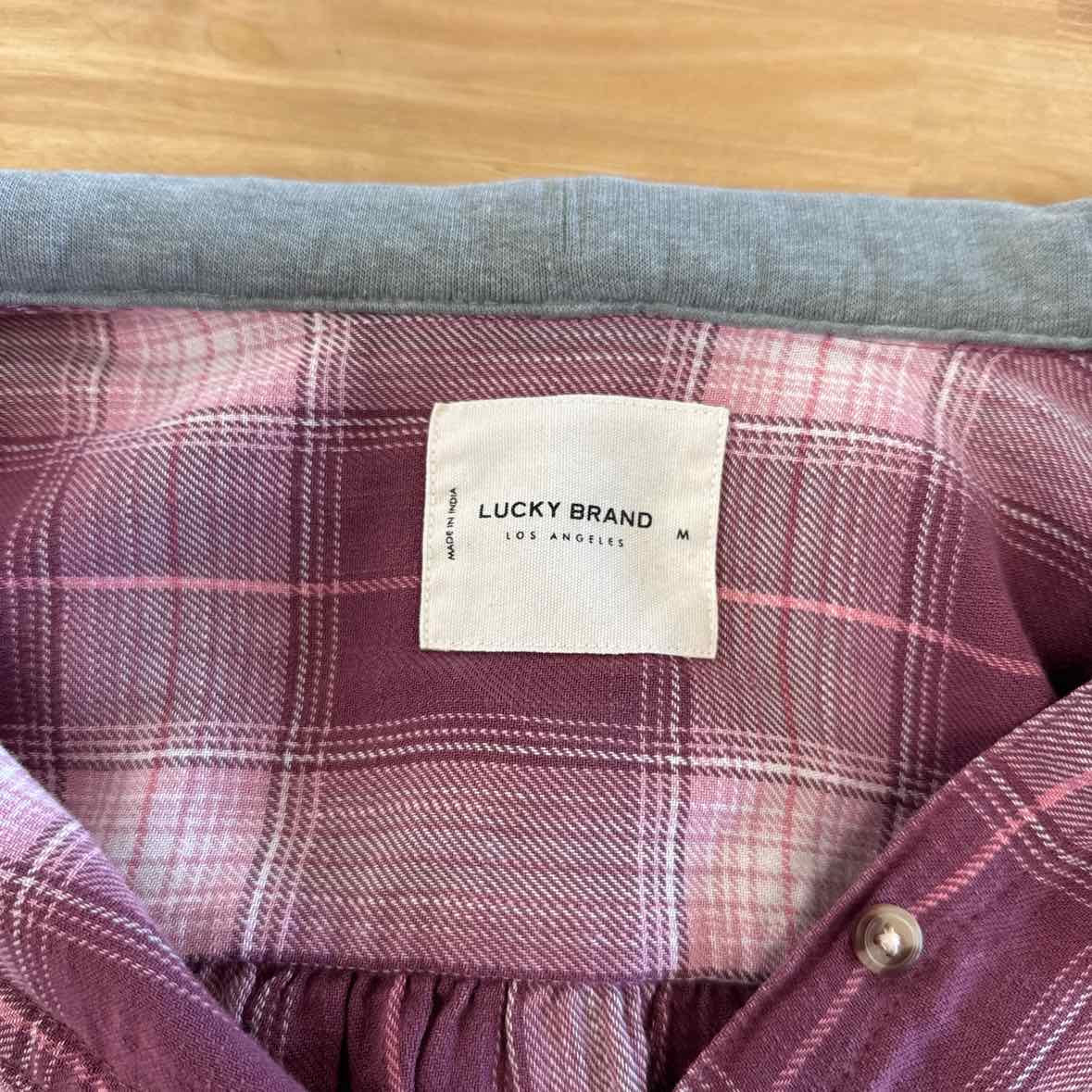 Lucky Brand Size M Pink flannel