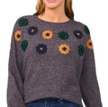 CeCe Womens Multicolor Embroidered Medium Heather