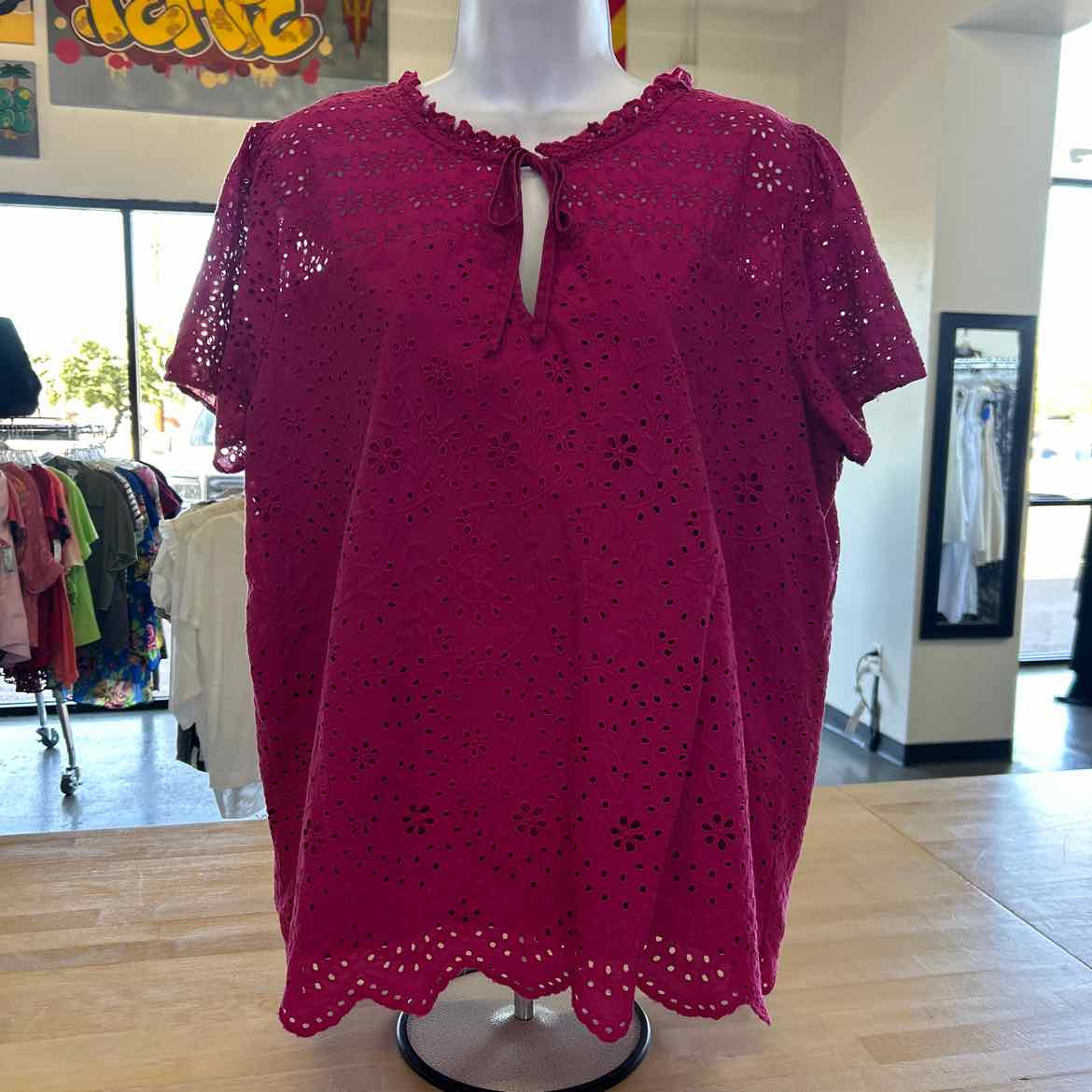 Loft Size XL Pink Preloved Blouse SS