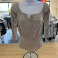 NYTT Size XS White Black Preloved Bodysuit
