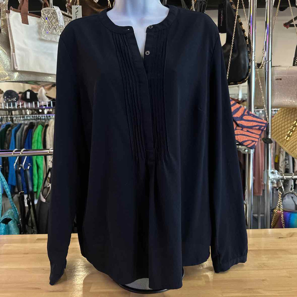 Talbots Size 14 Navy Long Sleeve