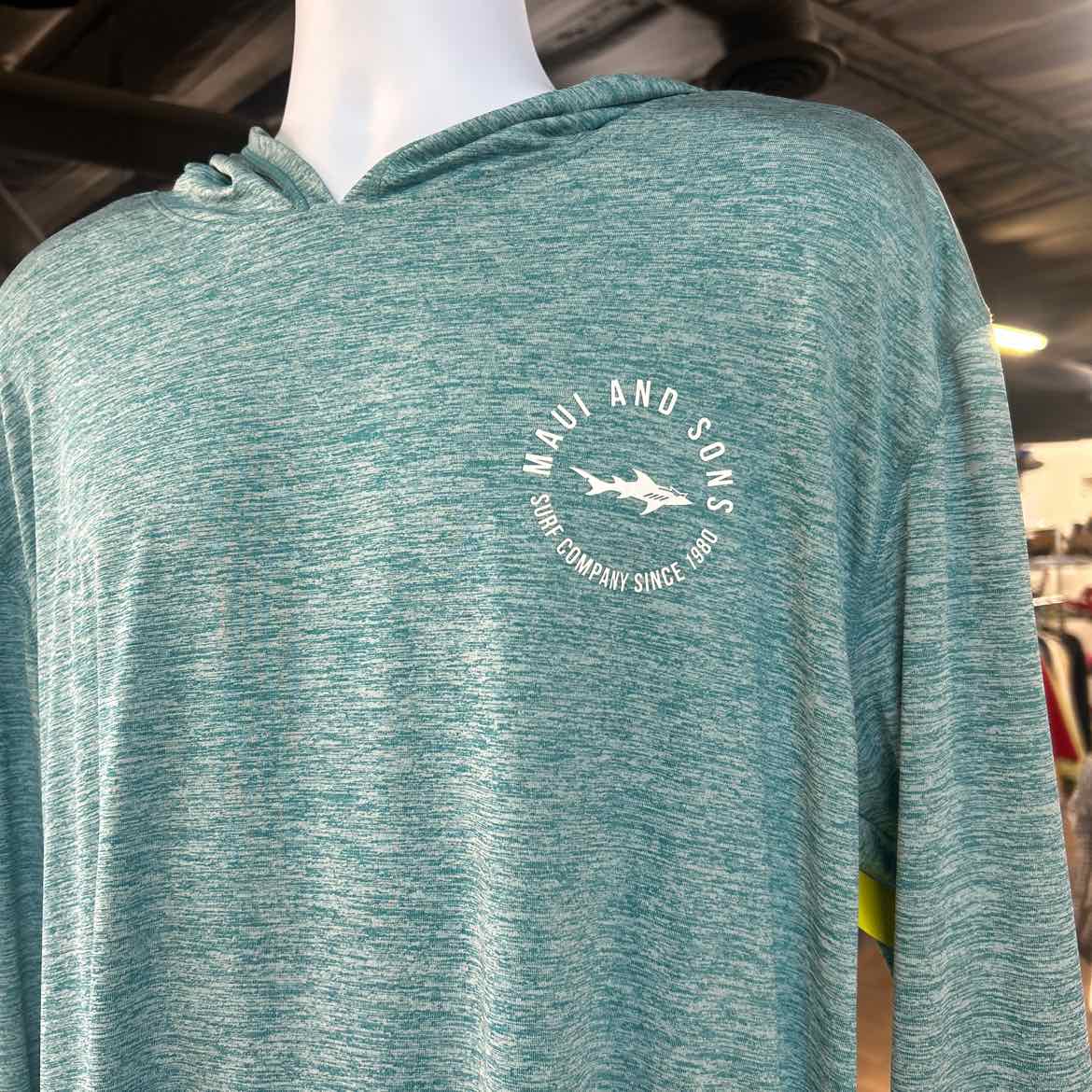 Maui and Sons Size XXL Teal Preloved MENS Long Sleeve Shirt