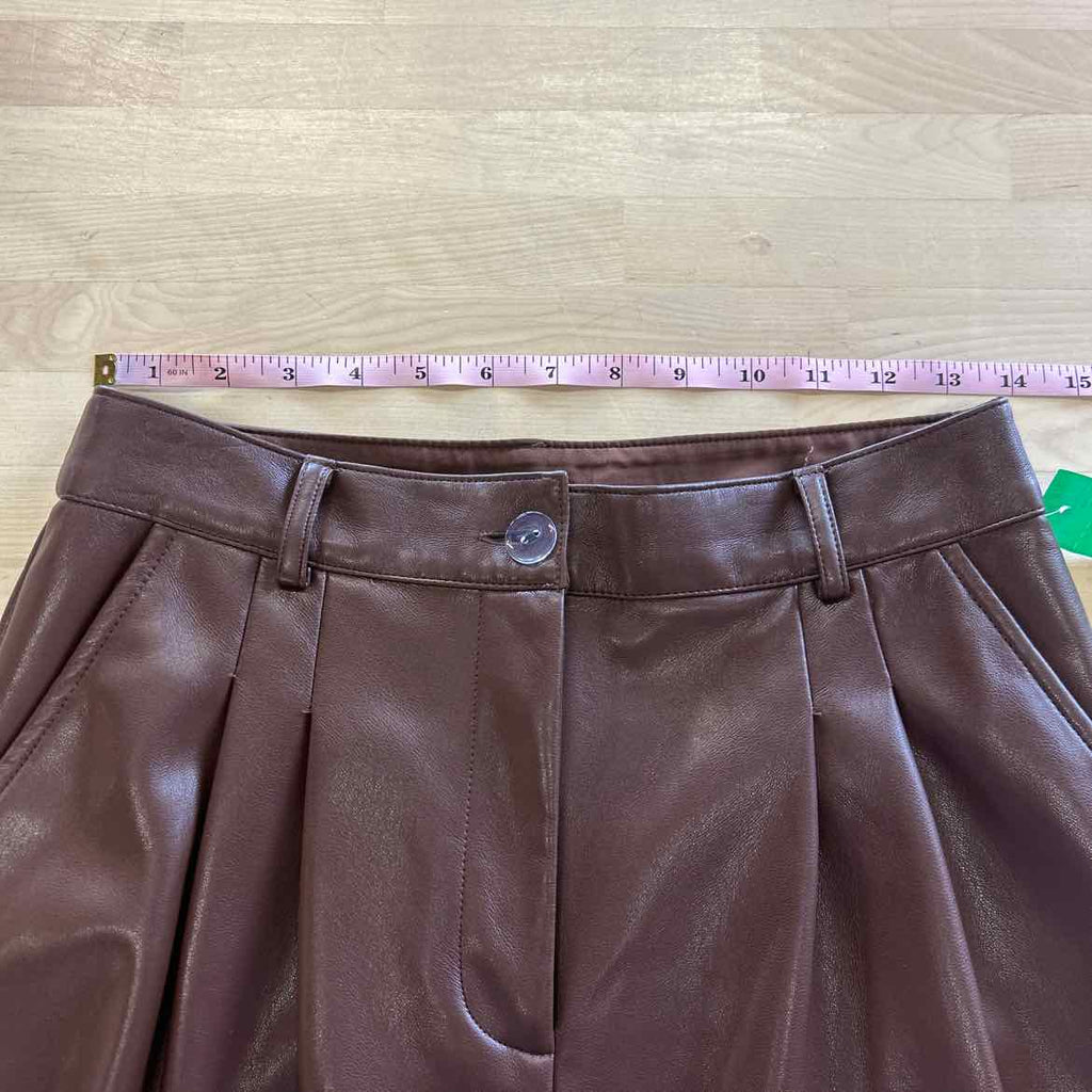 Bar III Size 6 Brown Leather Preloved Pants