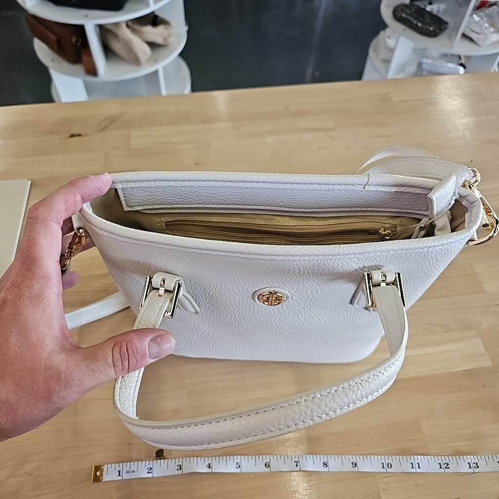 Giani Bernini Pebble Tulip Small Tote - White