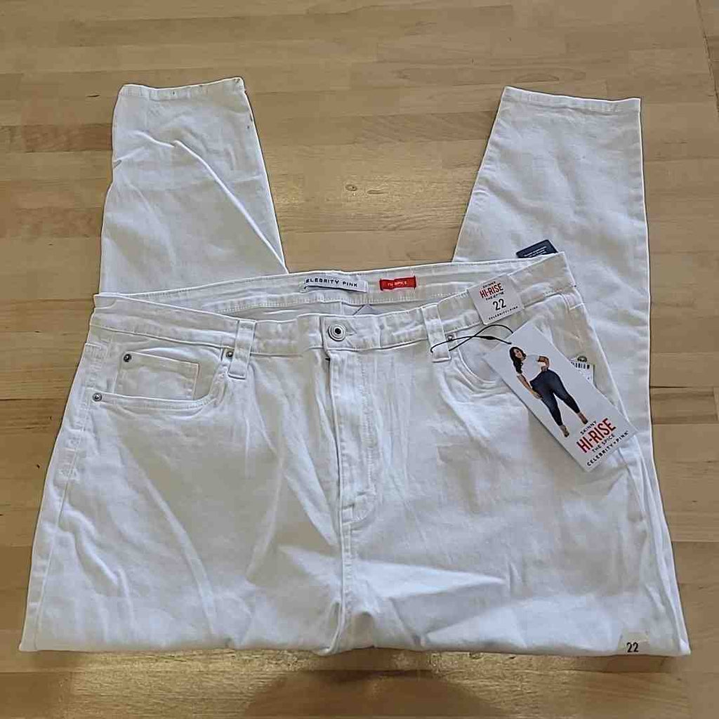 Celebrity pink Size 22 White Jeans  Skinny High Rise The Spice NWT