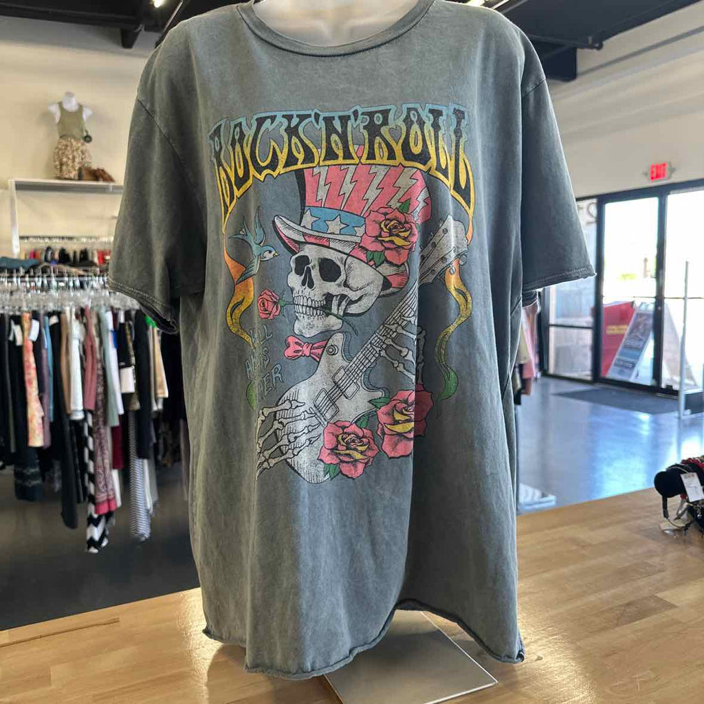 Lotus Fashion Size L Gray T-shirt