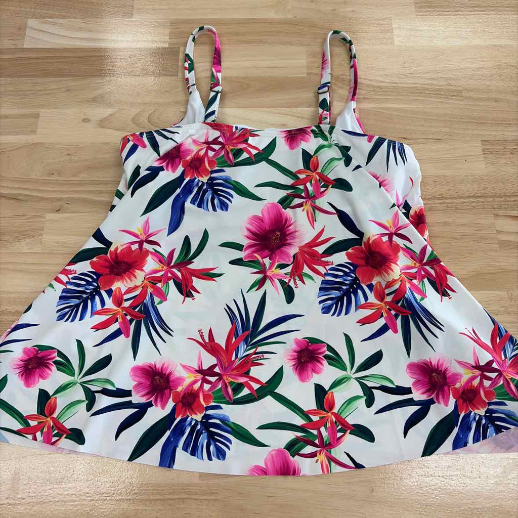 Island Escape Size 6 White New Swimsuit Bottom/Top