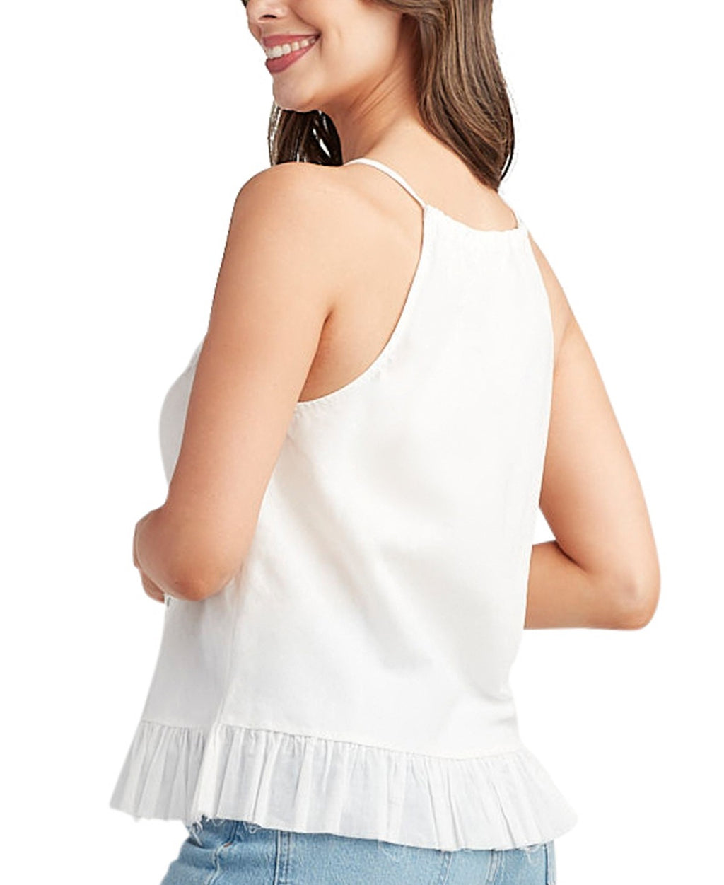 BCX Size XS Cotton Eyelet Tank Top