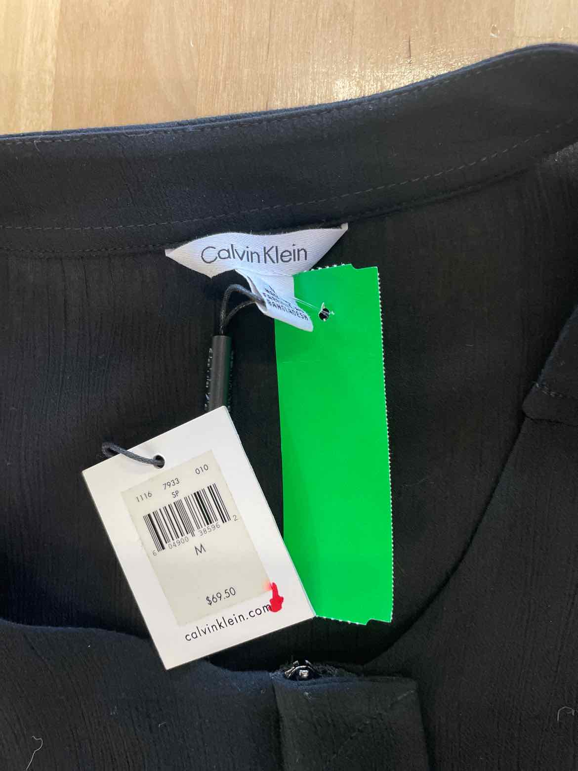 Calvin Klein Size M Black Blouse
