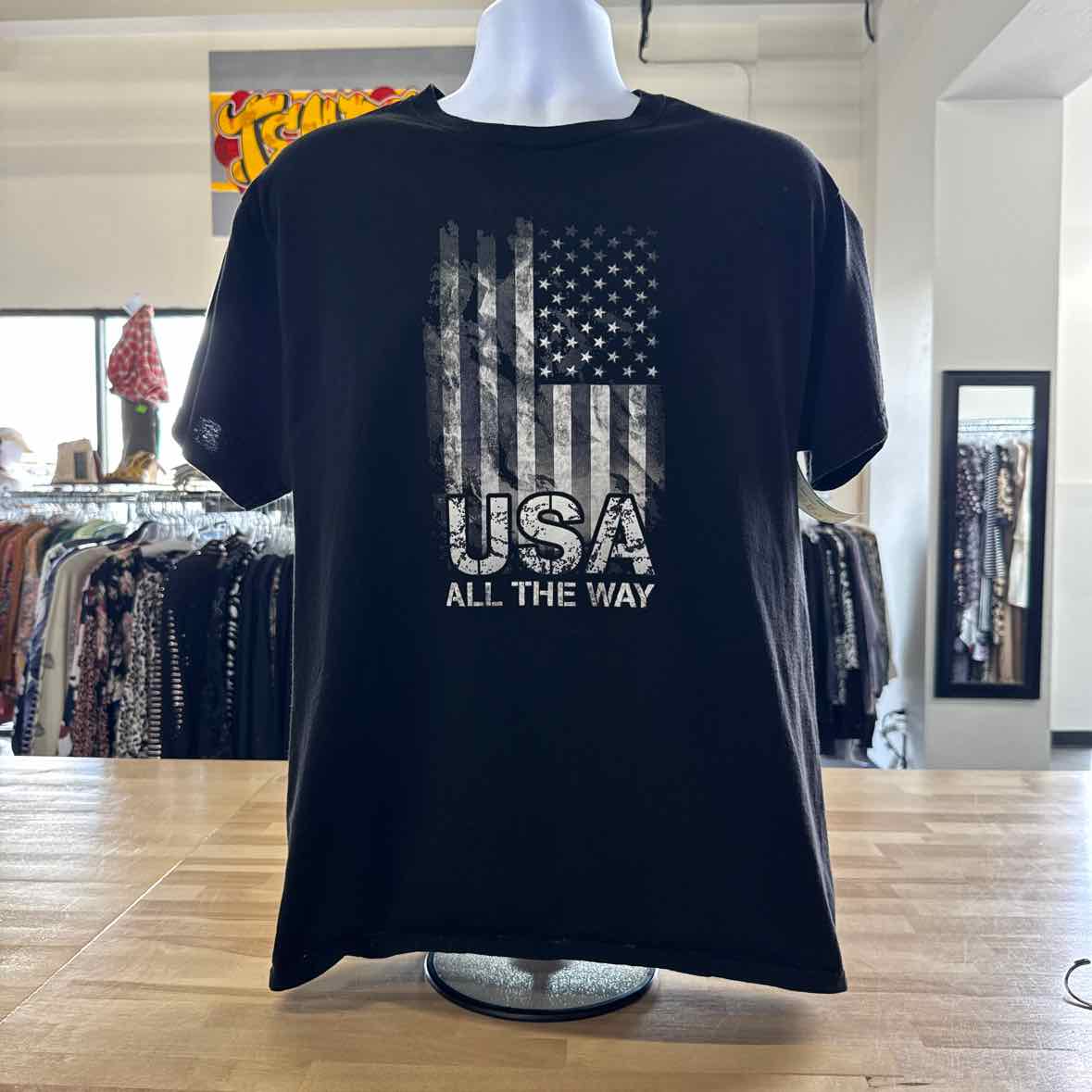 Hanes Men's Size L Black MENS T-shirt