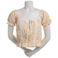 Self E Size XS Self Esteem Floral Short Sleeve Peasant Blouse