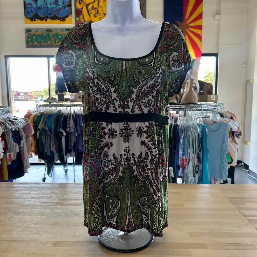 INC Size M Green Preloved Blouse SS