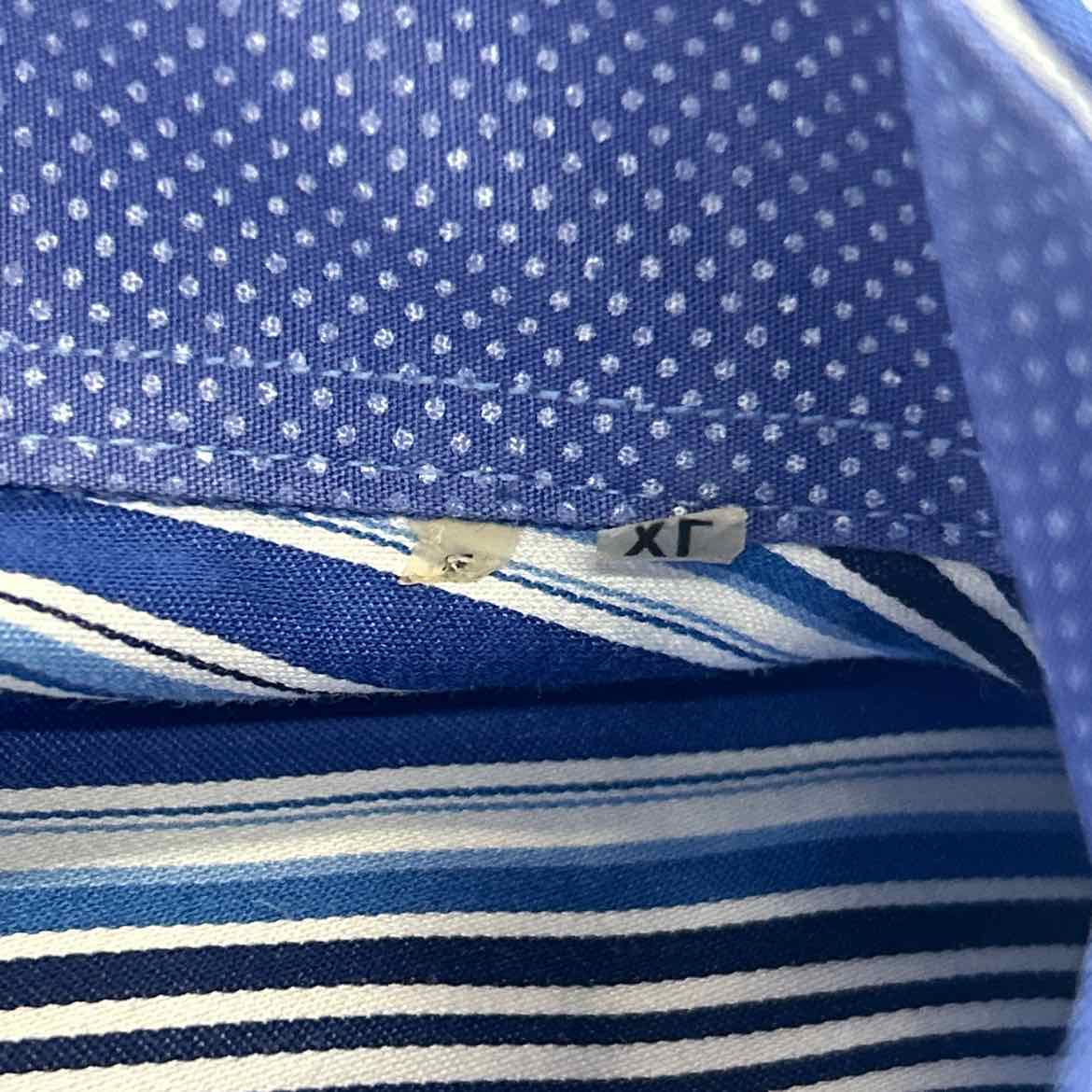 Bugatchi Size XL Blue Preloved MENS Button Down Shirt