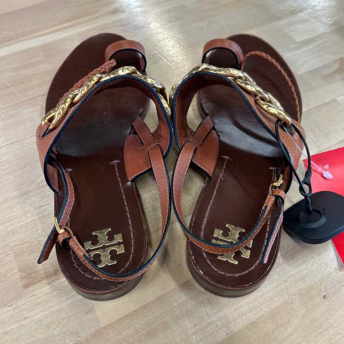 Tory Burch Size 7 Brown/Gold Preloved Sandals