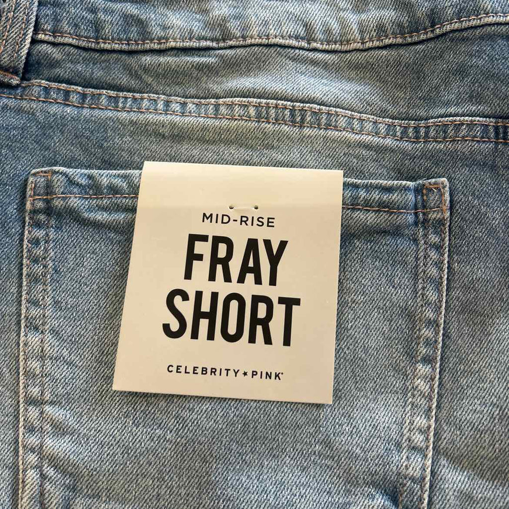Celebrity Pink Juniors' Mid-Rise Fringe-Cuff Shorts - Temecula - 15