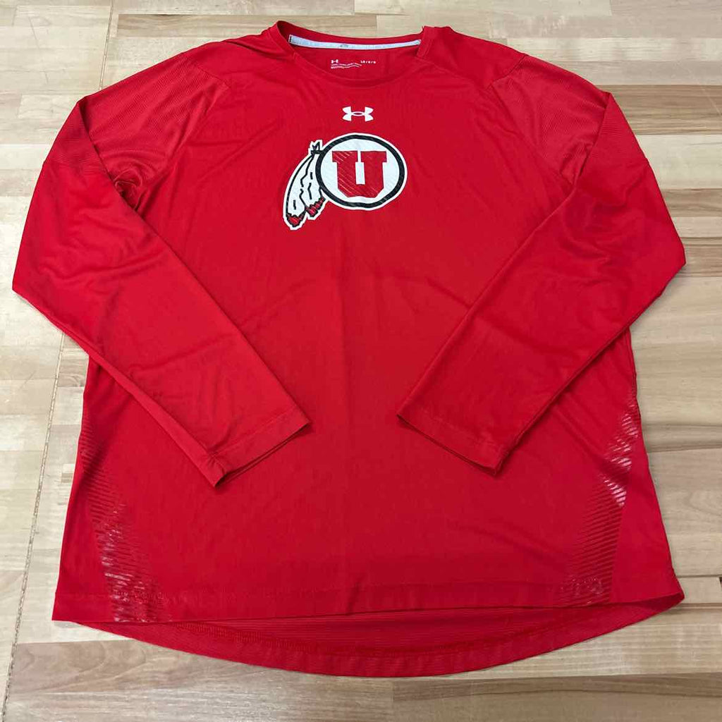 Under Armour Size L Red MENS Athletic Long Sleeve