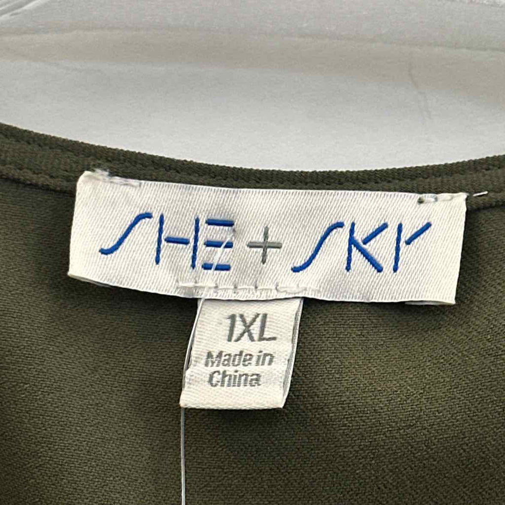 She+Sky Size XL Green Dress