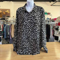 Jones New York Size XL Black & White Preloved Button Down LS