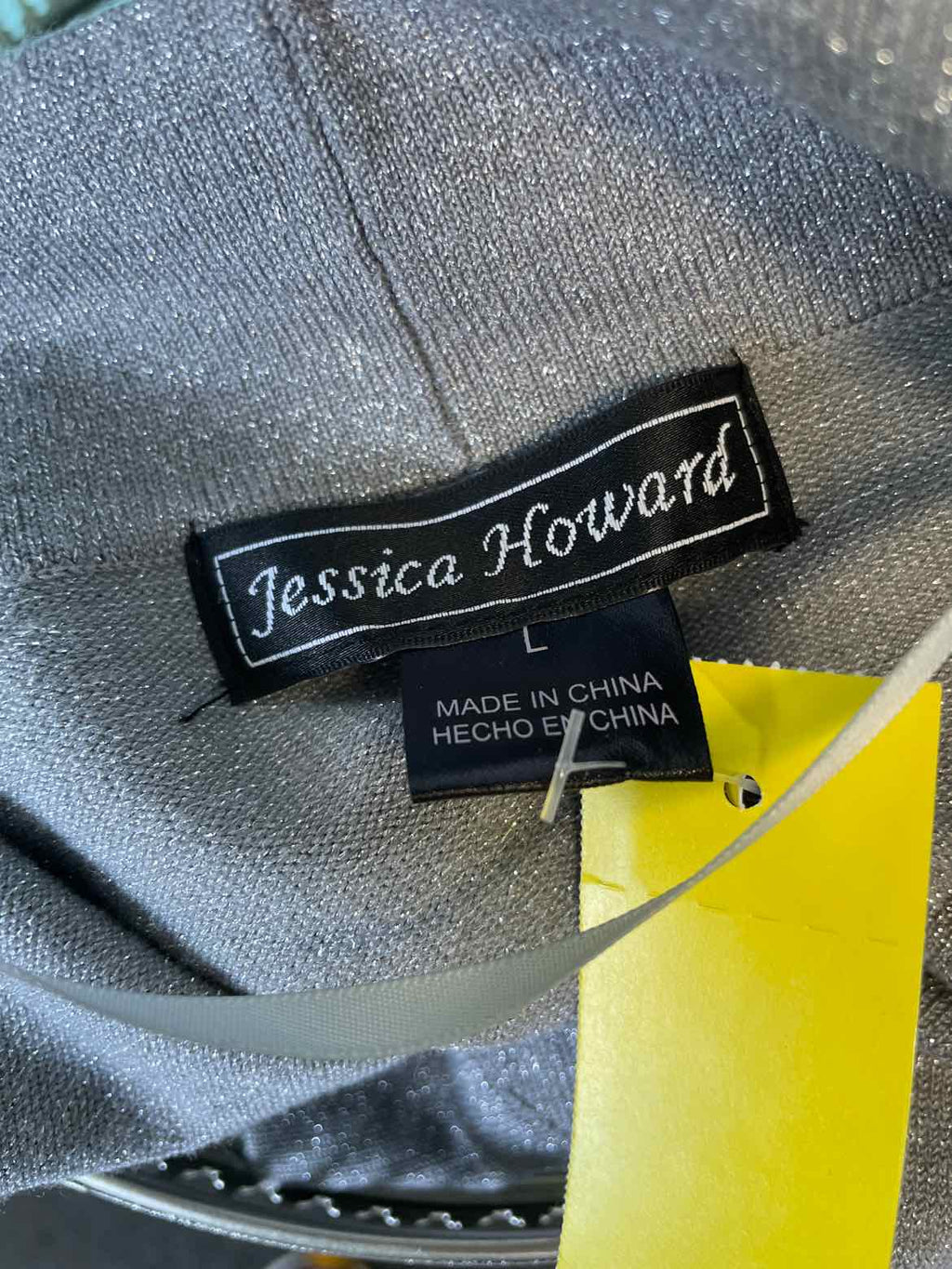 Jessica Howard Size L Silver Sweater