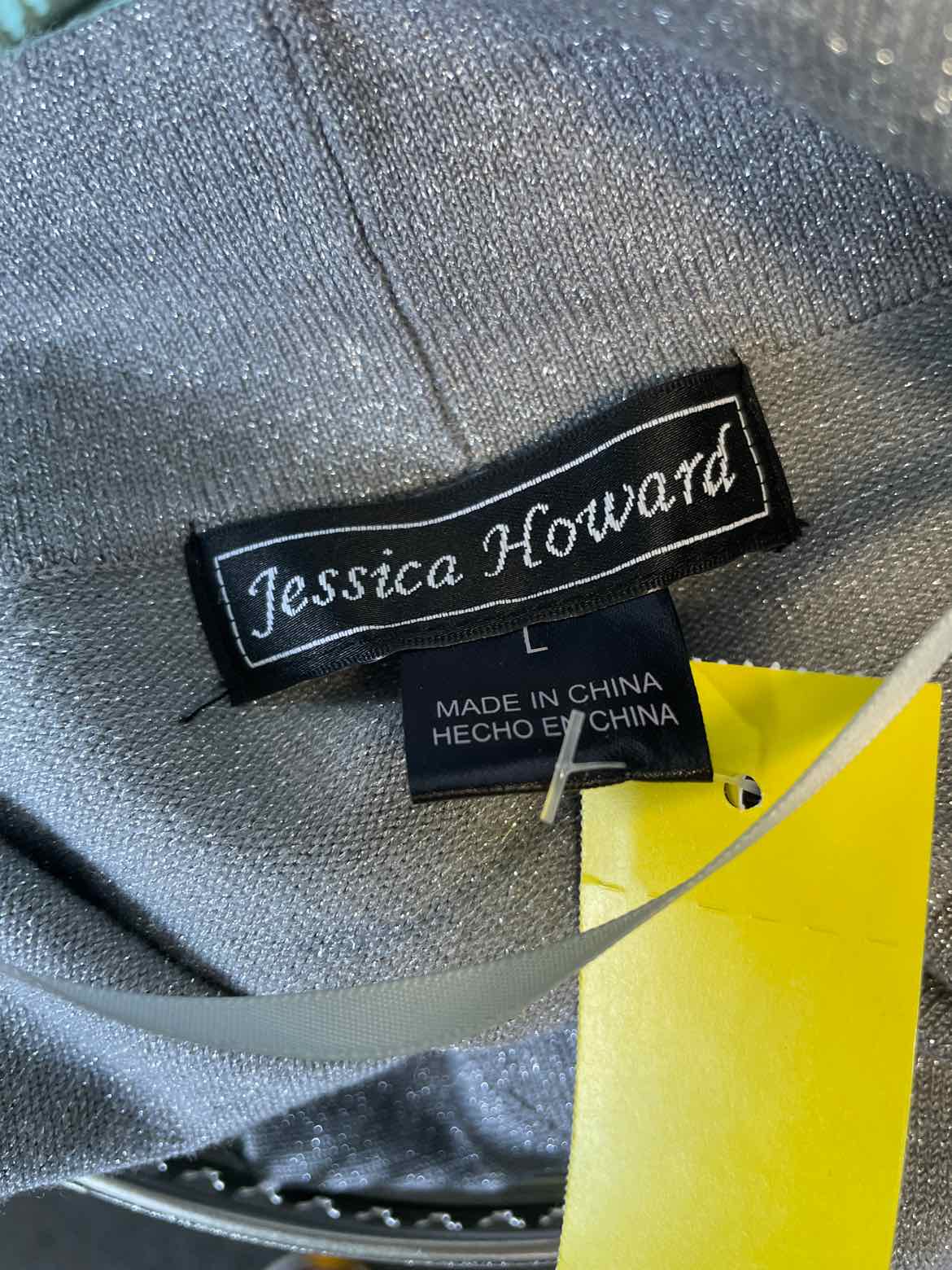 Jessica Howard Size L Silver Sweater