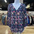 St John's Bay Size M Blue Preloved Blouse LS